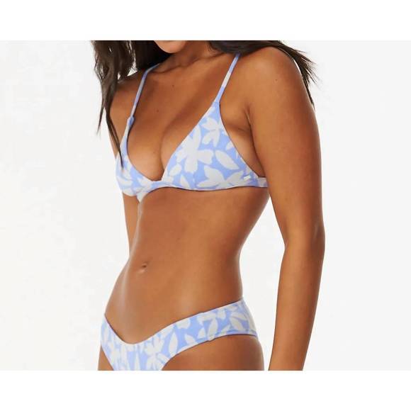 NEW RIP CURL holiday tropics tri top in mid blue - Picture 1 of 5